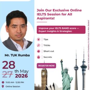 Exclusive online IELTS session with Mr. TUK Rumba to boost your IELTS band score.